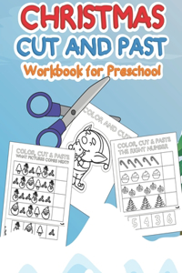 Christmas Cut and Paste Workbook for Preschool