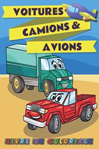 Voitures, camions et avions livre de coloriage