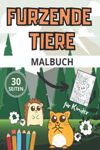 Furzende Tiere Malbuch für Kinder