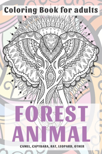 Forest Animal - Coloring Book for adults - Camel, Capybara, Rat, Leopard, other