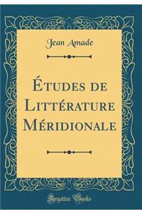 Ã?tudes de LittÃ©rature MÃ©ridionale (Classic Reprint)