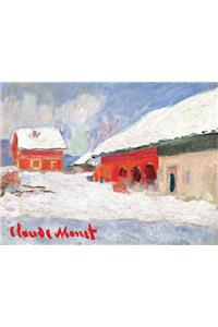 Monet Red Barns in Norway Boxed Holiday Full Notecards