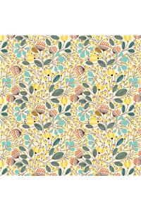 Retro Flora Designer Gift Wrap