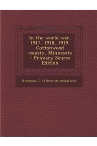 In the World War, 1917, 1918, 1919, Cottonwood County, Minnesota - Primary Source Edition