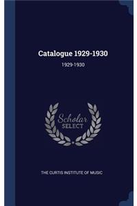 Catalogue 1929-1930