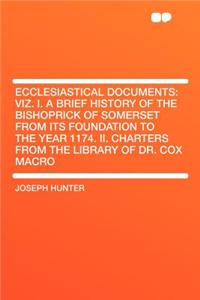 Ecclesiastical Documents
