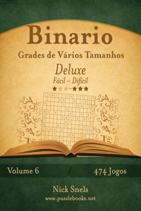 Binario Grades de Vários Tamanhos Deluxe - Fácil ao Difícil - Volume 6 - 474 Jogos