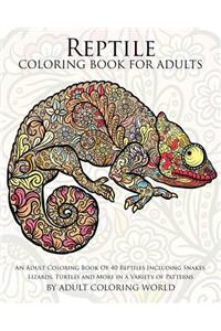 Reptile Coloring Book For Adults