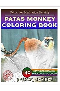 Patas Monkey Coloring Book for Adults Relaxation Meditation Blessing