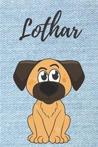 Lothar Hunde Notizbuch / Notizheft / Malbuch / Kritzelbuch / Tagebuch / Journal / DIN A5 / Geschenke