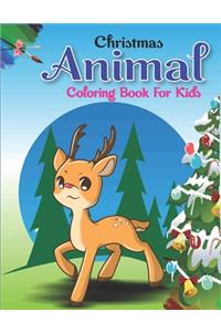 Christmas Animal Coloring Book for Kids