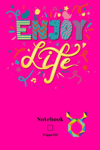 Graph Notebook Taurus Sign Magenta Cover160 pages 6x9-Inches