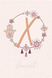 Beautiful Bohemian Style Journal with Initial