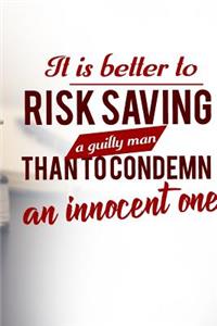 It Is Better to Risk Saving a Guilty Man Than to Condemn an Innocent One