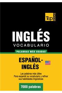 Vocabulario Espanol-Ingles Americano - 7000 Palabras Mas Usadas