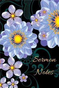 Sermon Notes: Religious Pastoral Note Journal: Book to Record Sermons, Prayer Requests, and Goal Planning.Floral Cover.