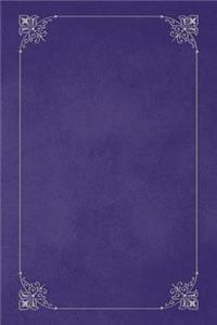 Purple 101 - Blank Notebook with Fleur de Lis Corners