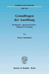 Grundfragen Der Anstiftung