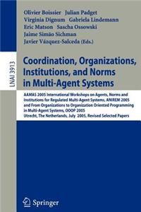 Coordination, Organizations, Institutions, and Norms in Multi-Agent Systems