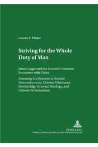 Striving for The Whole Duty of Man