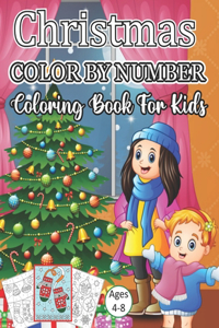 Christmas Color By Number Coloring Book For Kids Ages 4-8