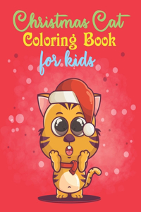 Christmas Cat Coloring Book For Kids