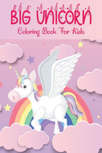 Big Unicorn Coloring Book For Kids