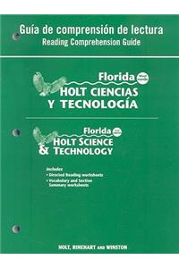 Florida Holt Ciencias y Tecnologia Guia de Comprension de Lectura/Florida Holt Science & Technology Reading Comprehension Guide: Nivel Verde/Level Green