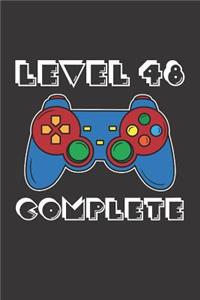 Level 48 Complete: 48th Birthday Notebook (Funny Video Gamers Bday Gifts for Men)