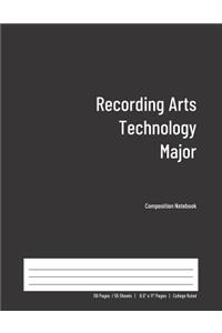 Recording Arts Technology Major Composition Notebook