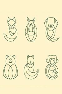 Linear Animals Blank Lined Notebook