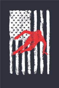 Fourth of July Gift for Skater - American Flag Skating Notebook - USA Flag Skating Journal