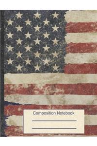 American Flag Composition Notebook