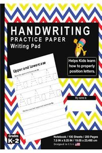 Handwriting Practice Paper Writing Pad
