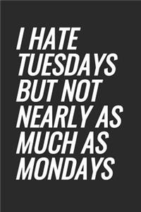 I Hate Tuesdays But Not Nearly As Much As Mondays