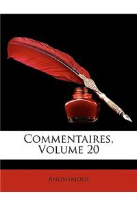 Commentaires, Volume 20