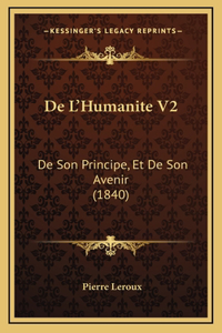 De L'Humanite V2