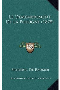 Le Demembrement De La Pologne (1878)