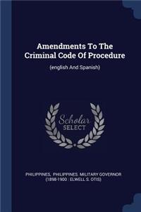 Amendments To The Criminal Code Of Procedure