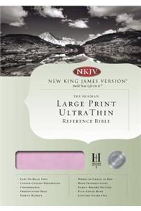 NKJV Large Print Ultrathin Reference Bible, Pink/Brown