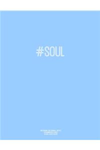 Notebook for Cornell Notes, 120 Numbered Pages, #SOUL, Blue Cover