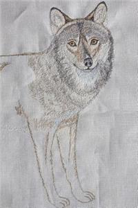 Wolf Embroidery Art Journal