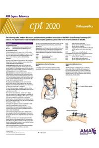 CPT 2020 Express Reference Coding Card: Orthopaedics