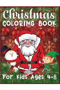 Christmas Coloring Book For Kids Ages 4-8