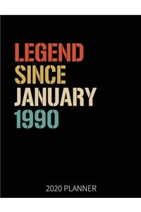 Legend Since January 1990 2020 Planner