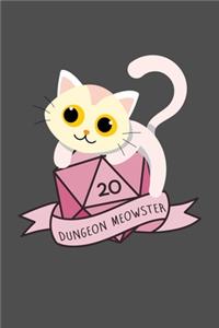 Dungeon Meowster DnD Notebook Journal 100 Lined Pages matte.