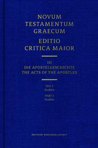 Novum Testamentum Graecum Editio Maior, Part 3 Studies (Hardcover)