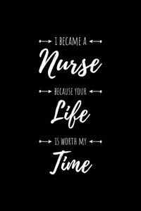 I became a Nurse, because your life is worth my time