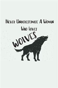 Never Underestimate A Woman Who Loves Wolves