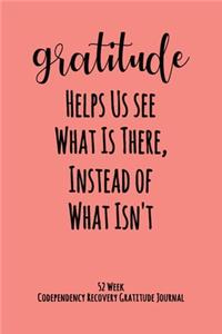 Gratitude Helps Us See What Is There Instead Of What Isn't